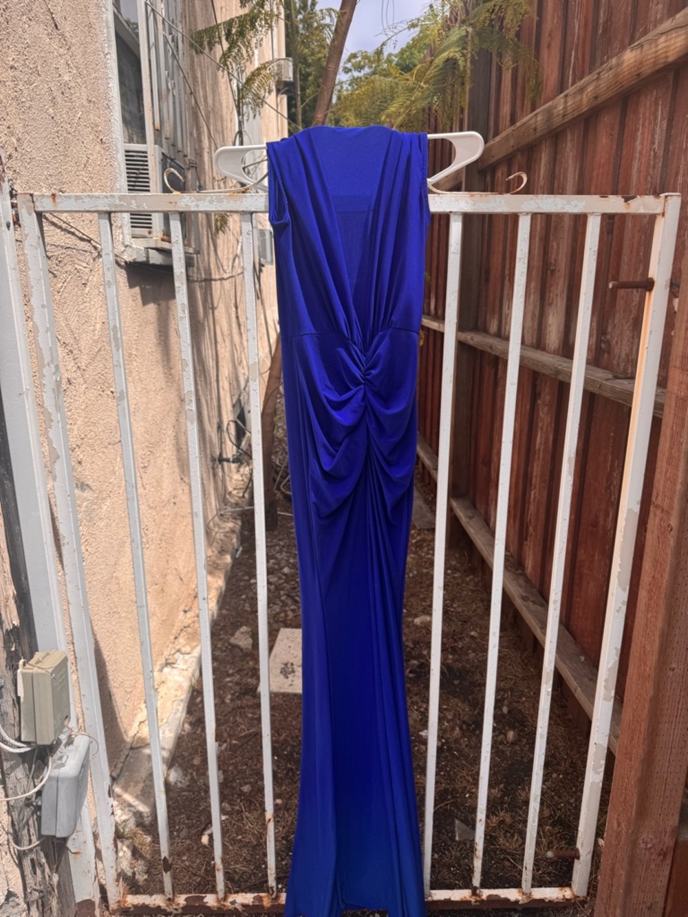 Charlotte Russe Royal Blue Maxi Dress with Twist Front